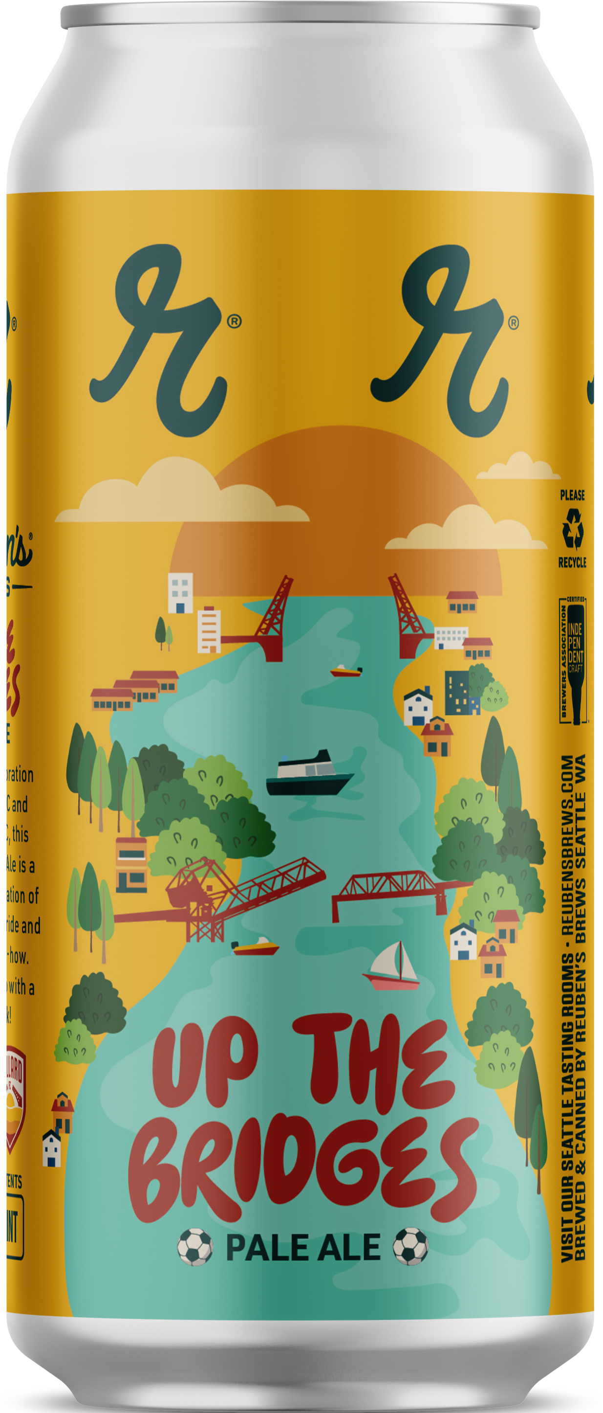16 ounce can Up the Bridges Pale Ale