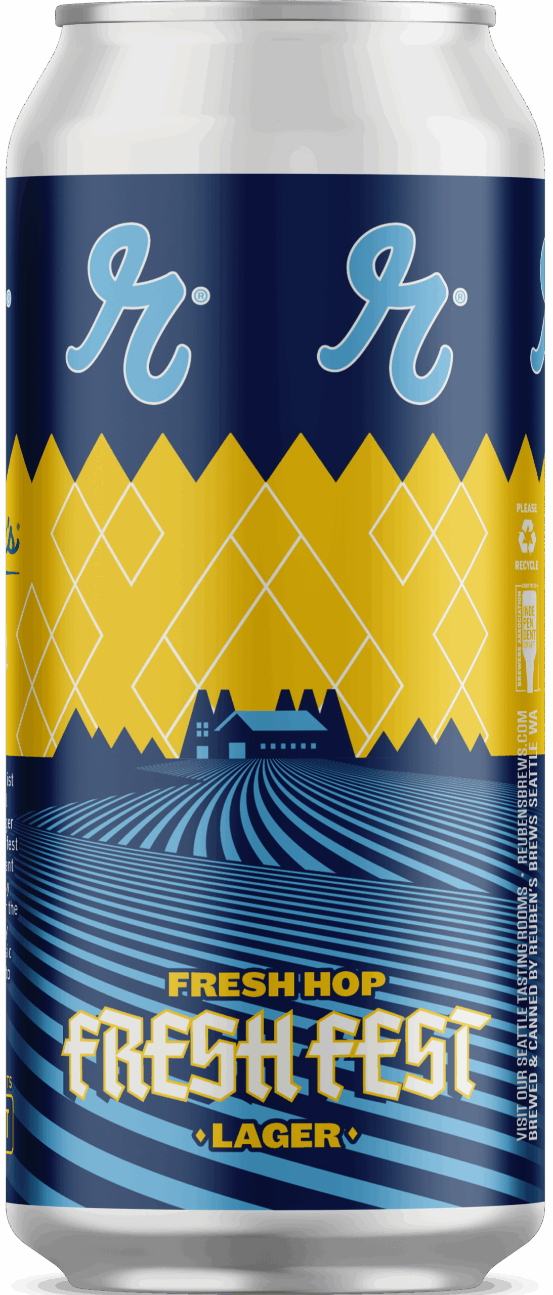 Fresh Fest lager 16oz can